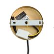 Lampada-a-sospensione-di-design-bronzo-con-vetro-trasparente---Domo