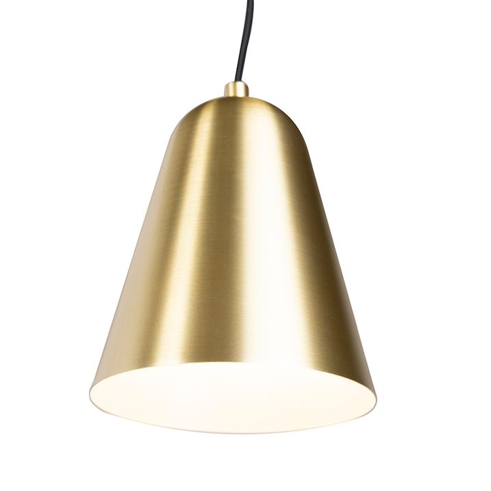 Retro wandlamp goud/messing met kap - Demi