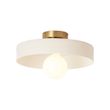 Retro-Deckenleuchte-Bronze-mit-beigem-Glas---Jina