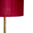 Lámpara-de-pie-vintage-dorada-con-pantalla-roja-40-cm---Simplo