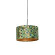 Hanglamp-met-velours-kap-pauw-met-goud-35-cm---Combi