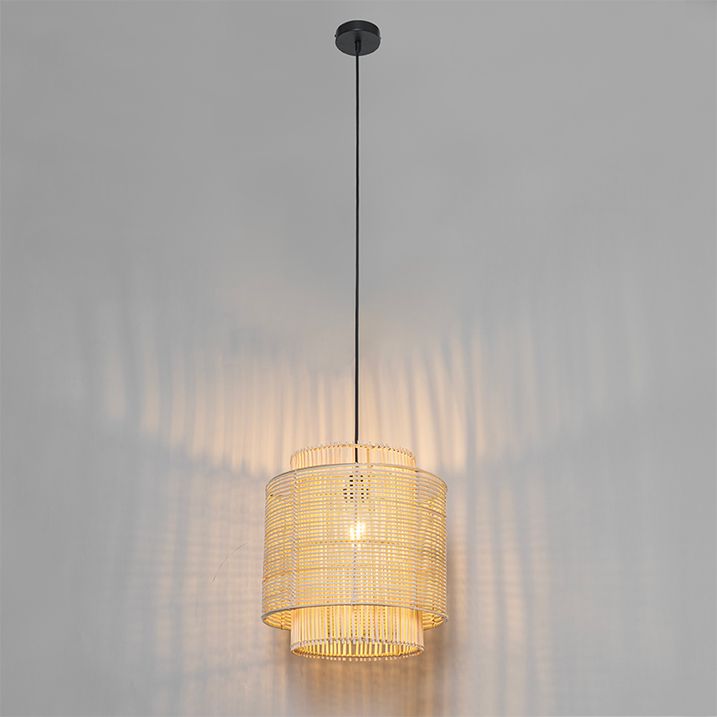 Lampă suspendată orientală din ratan 34 cm - Maiken