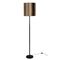 Állólámpa fekete bársony lámpabúrával bronz színben 40 cm - Simplo