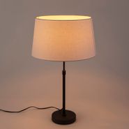 Galda-lampa-melna-ar-baltu-lina-abažūru-35-cm-regulējama---Parte