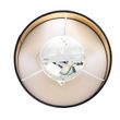 Moderne-plafondlamp-zwart-30-cm-met-gouden-binnenkant---Drum