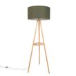 Golvlampa-med-trästativ-och-grön-skärm-50-cm---Lou