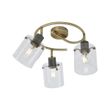 Faretto-da-soffitto-di-design-bronzo-con-vetro-trasparente-rotondo-a-3-luci---Domo