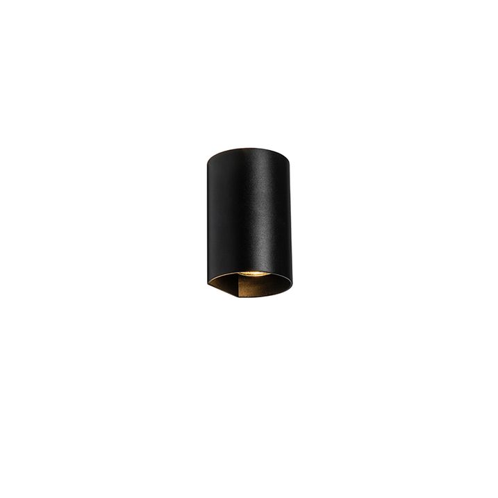 Rund design vegglampe sort - Sabbir