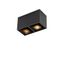 Spot-design-noir-2-lumières---Qubo-Honey
