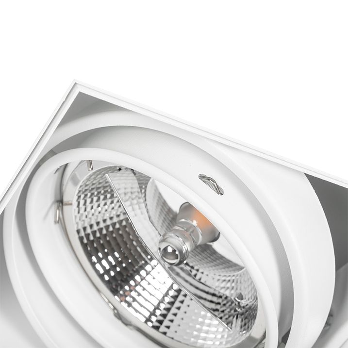 Set mit 6 Einbauspots weiß GU10 AR111 Trimless 2-flammig - Oneon