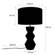Design-tafellamp-zwart-16-cm-stoffen-kap-lichtgrijs-35-cm---Alisia
