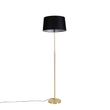 Gulvlampe-gull/messing-med-svart-linjskjerm-45-cm---Parte