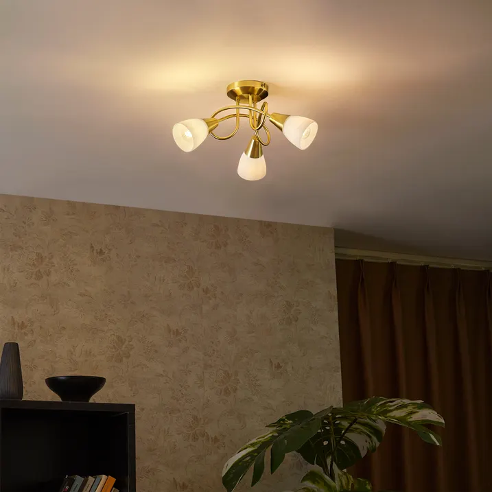 Plafonnier En Cristal De Plafond Design Classique Brunie 8 Lumières MS-189