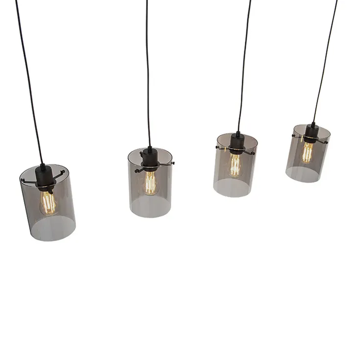 QAZQA Anello - Moderne Dimbare LED Hanglamp Met Dimmer Voor Boven De Eettafel In Eetkamer 1 Lichts O 80 Cm Brons Woonkamer Slaapkamer Keuken