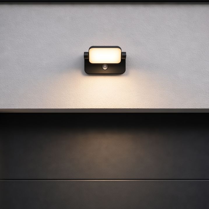 Klighten 30 W buitenlamp met bewegingsmelder, 2 stuks buitenlampen met bewegingsmelder, instelbare lichtstraal, buitenwandlamp met bewegingsmelder, voor binnen en buiten, IP65, 3000 K, zwart