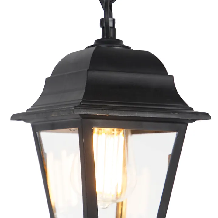 Mengjay E27 hanglampen buiten hanglamp zwart retro IP44 vintage