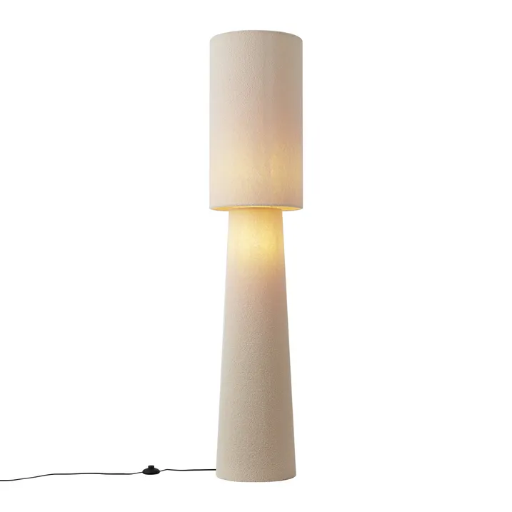 Lampada Da Terra Lindby Melis In Tessuto Beige – 130cm, 3 X E14, Con Interruttore, Design Moderno Per Soggiorno
