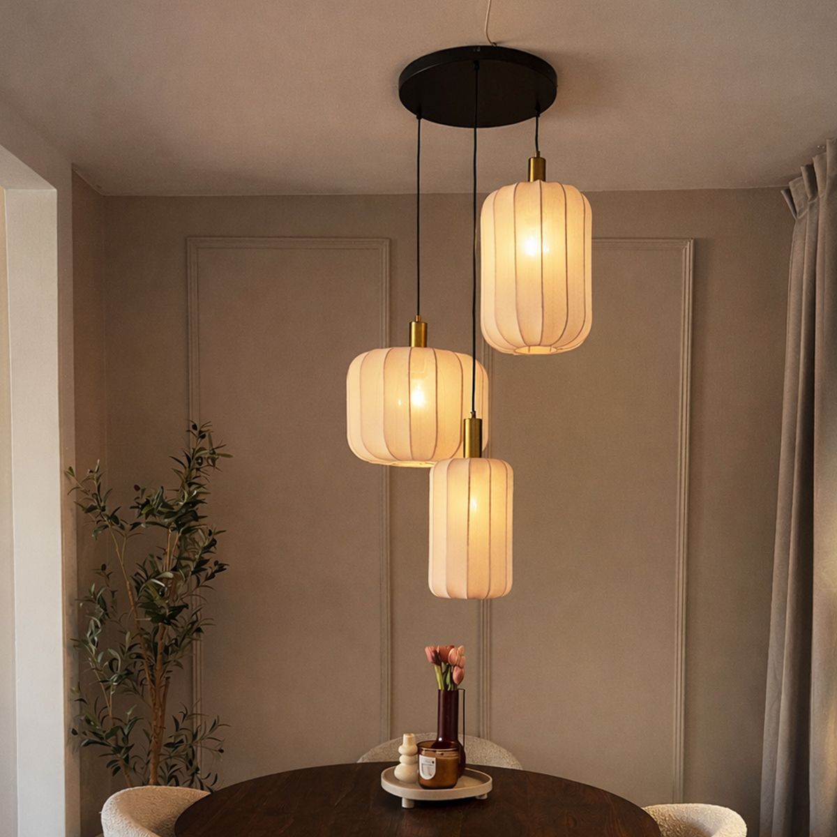 天井照明 Olika LAMP 3BULB PENDANT 3 Light Ceiling Light, 3 Pendant Lights, Mounting Lamps E27 Socket
