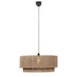 Japandi-závesná-lampa-čierna-s-hnedým-lanom-60cm---Smilla