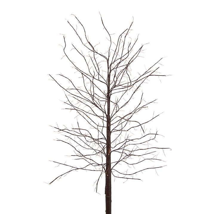 Božićna podna lampa braon drvo 180cm uklj. LED sa tajmerom IP44 - Ki