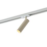Moderni-kohdevalaisin-beige-valkoisella-sovittimella-1-vaiheiselle-kiskojärjestelmälle-GU10-35mm---Iconic-Jeana-Luxe