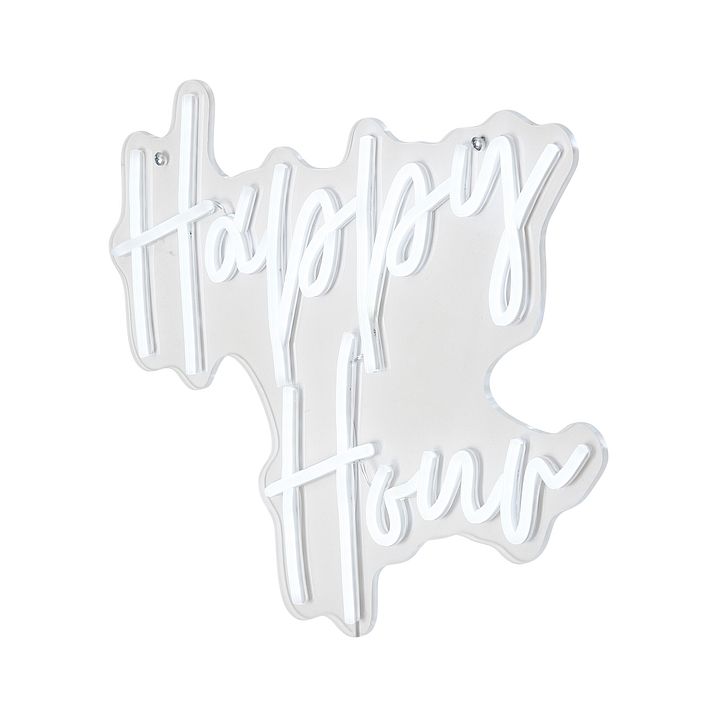 Neonska zidna svjetiljka bijela uklj. LED - Happy Hour