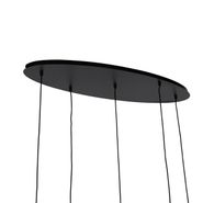 Lampadario-ovale-nero-con-vetro-oro-e-fumé-5-luci---Zuzanna