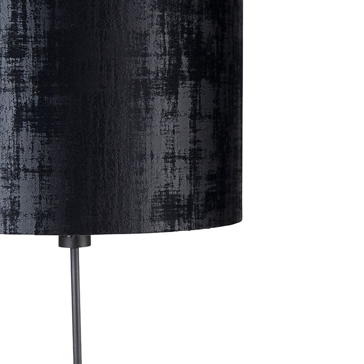 Stojací lampa s černým stínítkem 40 cm nastavitelná - Parte