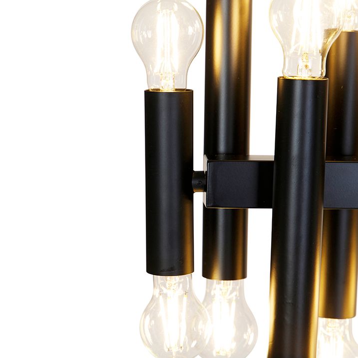 Art Deco Pendant Light Black 24-Lights - Tubi