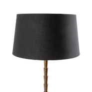 Lampada-da-tavolo-Art-Déco-bronzo-con-paralume-in-cotone-nero-35-cm---Pisos