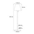 Moderne-utendørs-gulvlampe-beige-med-hvit-skjerm-IP44---Big-Virginia