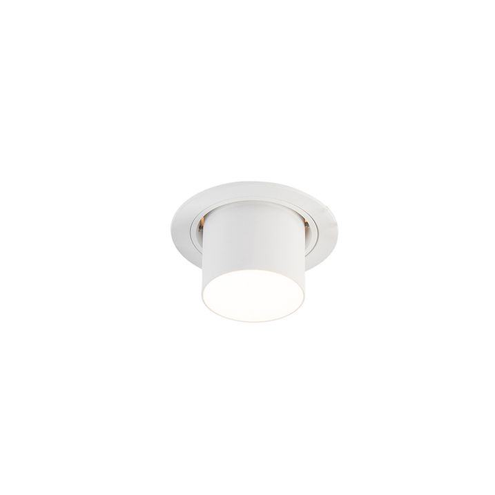 Moderne inbouwspot wit rond kantelbaar - Installa