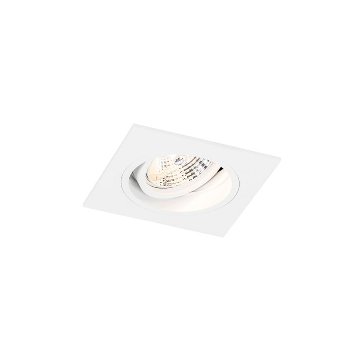Foco embutido quadrado branco ajustável - Chuck 70