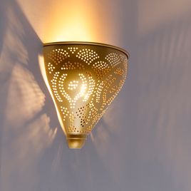 Orientalisk vägglampa guld - Zayn