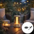 Tischleuchte-für-Aussenbereich-beige-wiederaufladbar-inkl.-Ladestation-IP65---Grill