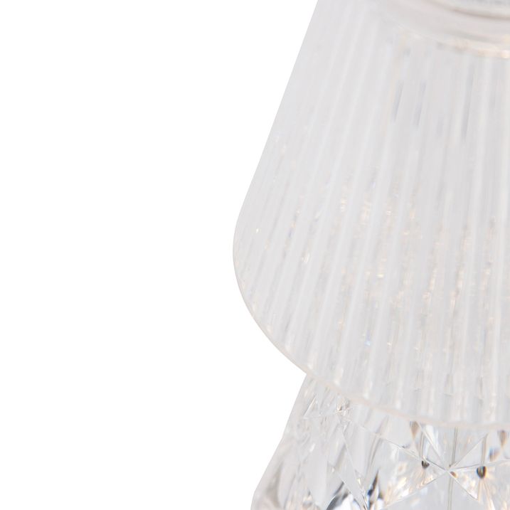Stolní lampa transparentní sklo vč. LED dobíjecí IP44 - Lola 20 Lux