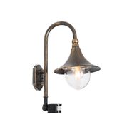 Utendørs-vegglampe-antikk-gull-IP44-inkl.-bevegelsessensor---Daphne