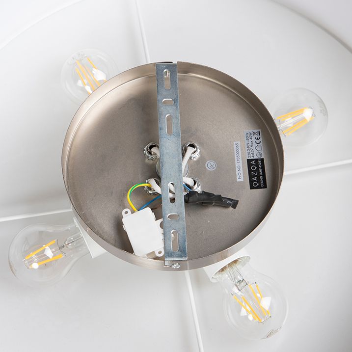 Landelijke plafondlamp wit 50 cm - Drum