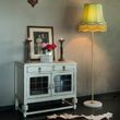 Retro-Floor-Lamp-Brass-with-Granny-Lampshade-Green-45-cm---Kaso