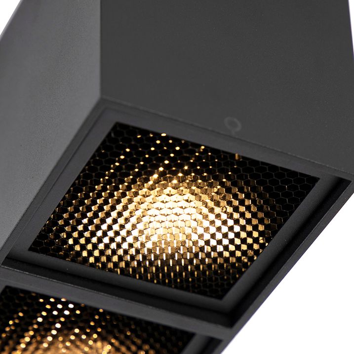Spot design noir 2 lumières - Qubo Honey