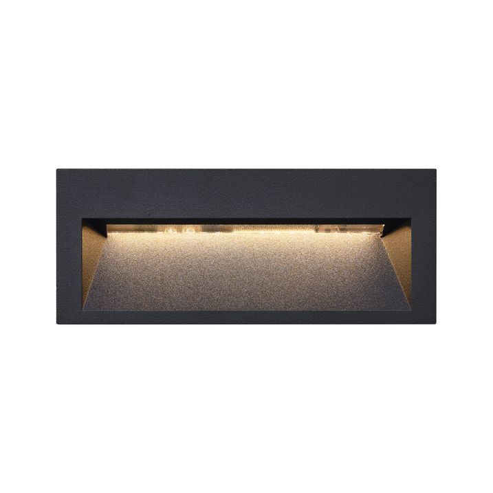 Moderne Inbouw Wandlamp Zwart 16cm incl. LED IP65 - Mert