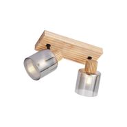 Spot-modern-din-lemn-cu-sticlă-fumurie-cu-2-lumini-rotativ-și-înclinabil---Gracy