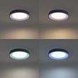 Nowoczesna-lampa-sufitowa-szara-z-białym-wykończeniem-38-cm-z-LED-z-funkcją-ściemniania-RGB---Kanton
