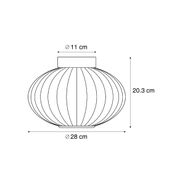 Design-Deckenleuchte-Schwarz-28cm-mit-grünem-Glas-inkl.-LED-3-Stufen-dimmbar---Margherite