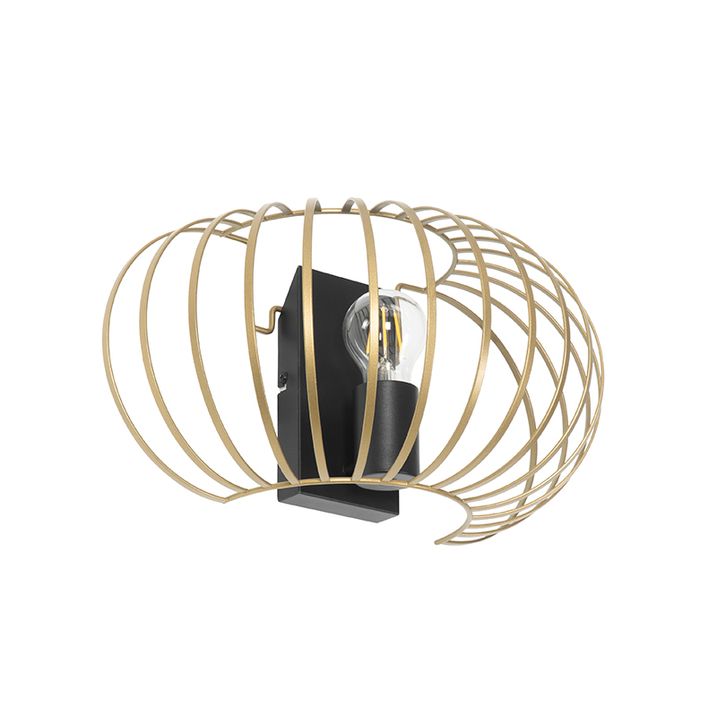 Dizajnová nástenná lampa mosadz 39 cm - Johanna