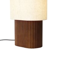 Japandi-gulvlampe-valnøddetræ-med-stofskærm-70cm---Lamel