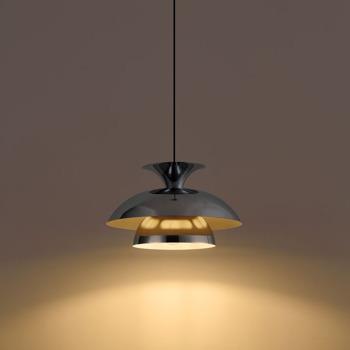 Retro hanglamp chroom 50cm - Titus