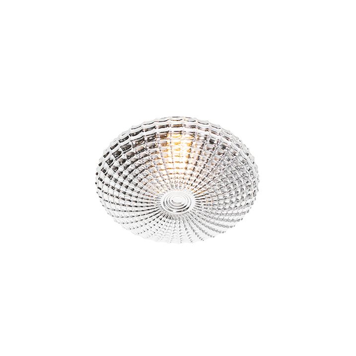 Klassinen kattovalaisin musta savulasilla 23 cm IP44 - Nohmi