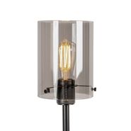 Dizajnerska-podna-lampa-crna-sa-dimnim-staklom---Dome