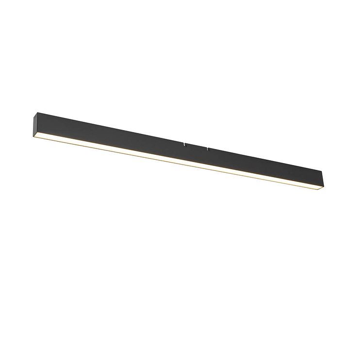 Plafonieră neagră incl. LED cu 3 trepte de intensitate reglabilă 2700-4000K cu comutator DIP - Keane